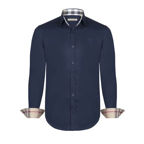 burberry london blue dress shirt|Burberry shirts for men outlet.